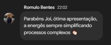 Depoimento de participante do workshop de Energia por Assinatura