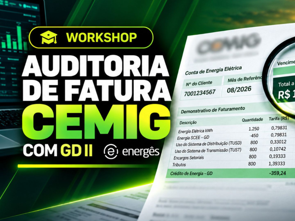 Workshop Cemig GD II: compreensão dos principais componentes da fatura de energia elétrica para consumidores com geração distribuída.