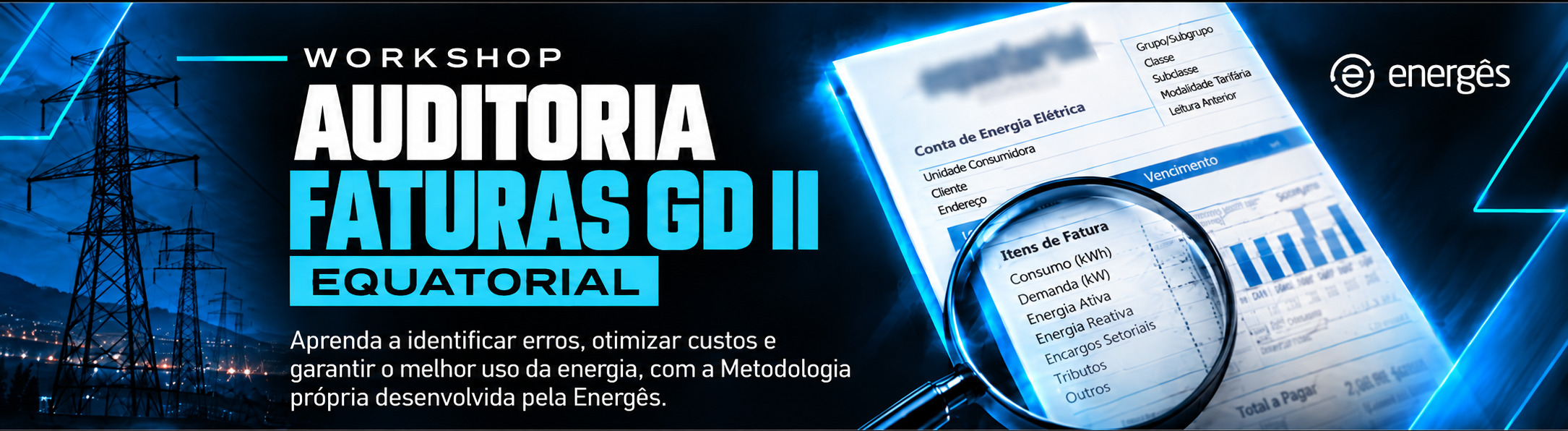 Workshop ao vivo Auditoria de Fatura Equatorial com GD II