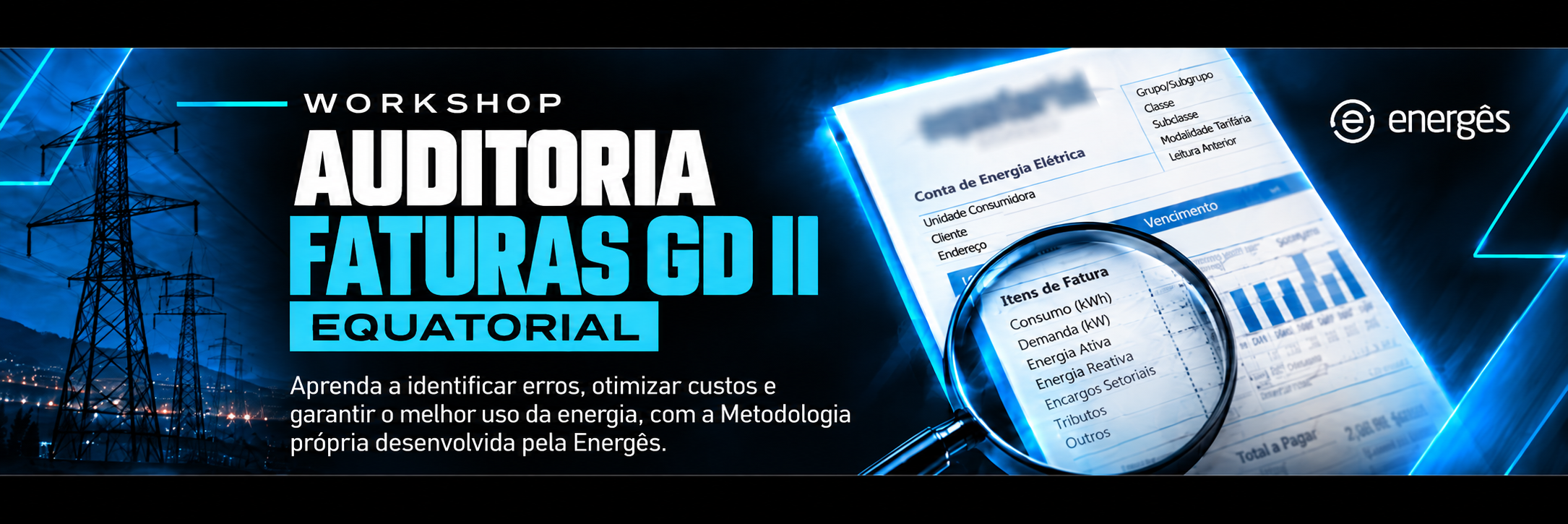 Workshop ao vivo Auditoria de Fatura Equatorial com GD II